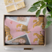 Persoonlijke Roze Tijger Chic Uitdagend Leuk Esthe Tissuepapier (Geschenk)