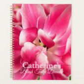 Persoonlijke Roze Tulp Droom Planner | Roze (Voorkant)