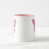 Persoonlijke Roze Vlinder & Kersenbloesem Mok (Midden)