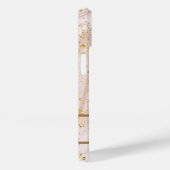 Persoonlijke Roze Witte Marmer Swirl Gouden Glitte Case-Mate iPhone Case (Achterkant / Rechts)