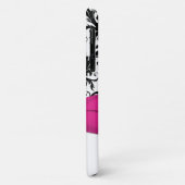 Persoonlijke Roze, Zwarte, Witte Bloemendamask Case-Mate iPhone Case (Achterkant/links)