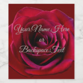 Persoonlijke Rozen flesetiketten Wijn Etiket (Enkel label)