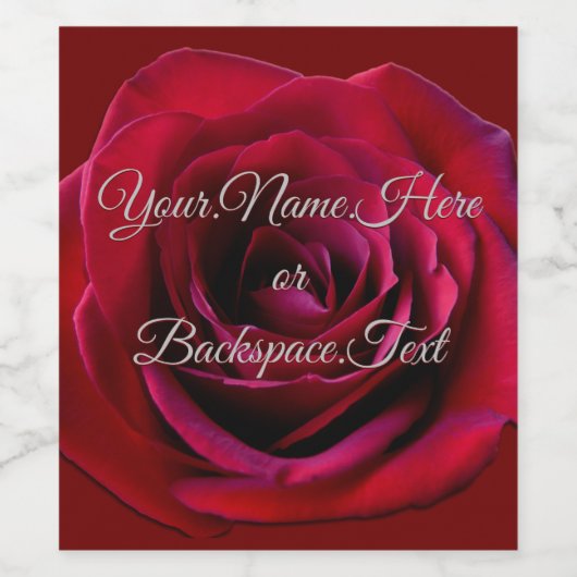 Persoonlijke Rozen flesetiketten Wijn Etiket (Enkel label)