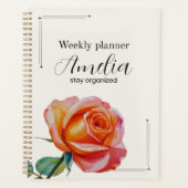 Persoonlijke Rozen Planner Esthetische Wekelijkse  (Voorkant)