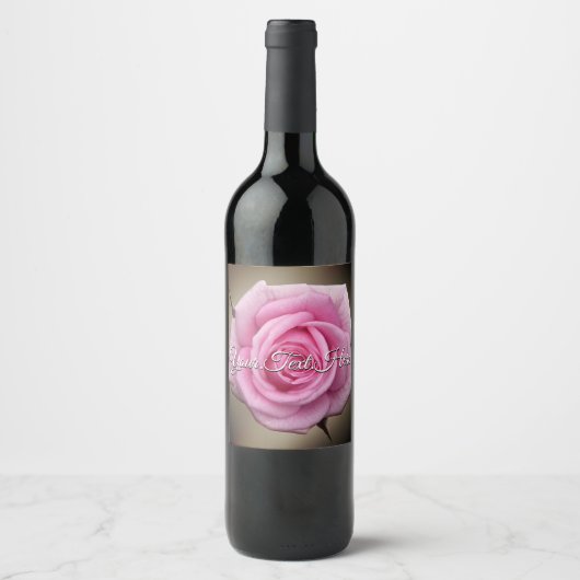 Persoonlijke rozenflessenlabels wijn etiket (Voorkant)