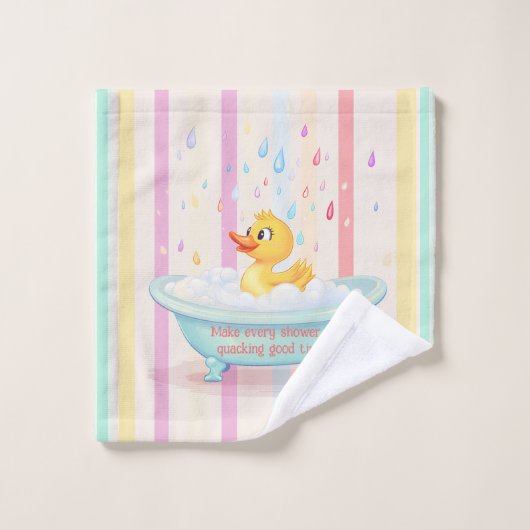Persoonlijke Rubber Eendje Kinderen Washandje (Wasdoekje)