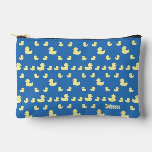 Persoonlijke Rubber Eendjes Leuke Patroon Blauw Etui (Voorkant)