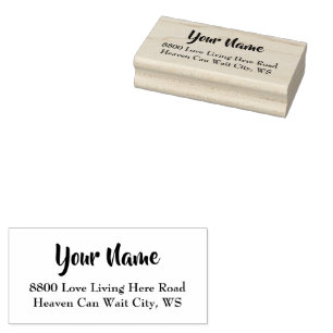 Persoonlijke rubber naam- en adresstempel rubberstempel