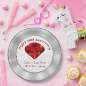 Persoonlijke Ruby 40th Jubileum Papieren Borden Bordje (Feest)