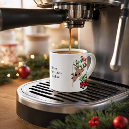 Persoonlijke Rudolph Prettig Kerstmis Vintage Truc Espresso Kop