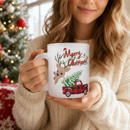 Persoonlijke Rudolph Prettig Kerstmis Vintage Truc Matglas Koffiemok