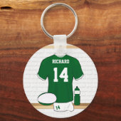 Persoonlijke Rugby Jersey in de kleedkamer Sleutelhanger (Voorkant)