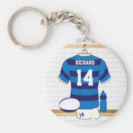 Persoonlijke Rugby Jersey in de kleedkamer Sleutelhanger