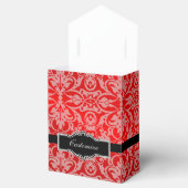 Persoonlijke ruggengraat Damask Tent Favor Box Bedankdoosjes (Geopend)