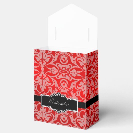 Persoonlijke ruggengraat Damask Tent Favor Box Bedankdoosjes (Geopend)