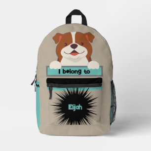 Persoonlijke rugzak Bag Buddy bruine en witte hond