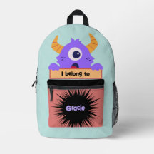 Persoonlijke Rugzak Bag Buddy Paarse Monster