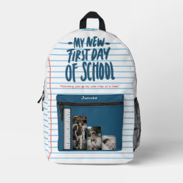 Persoonlijke rugzak voor de eerste schooldag met f