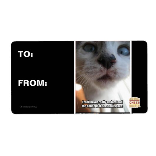 Persoonlijke ruimte etiket (Voorkant)