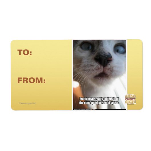 Persoonlijke ruimte etiket (Voorkant)