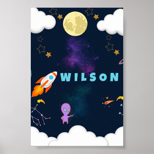 Persoonlijke ruimte kinderkamer muurdecoratie poster (Voorkant)