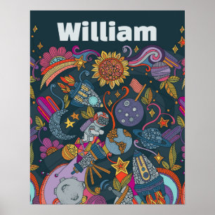 Persoonlijke Ruimtenaam Poster voor Kinderen