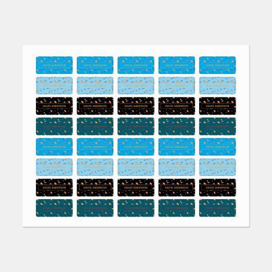 Persoonlijke Ruimtenaamlabels neutrale set Labels (Vel)
