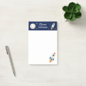 Persoonlijke Ruimteraket Naam School Post-it® Notes (Kantoor)