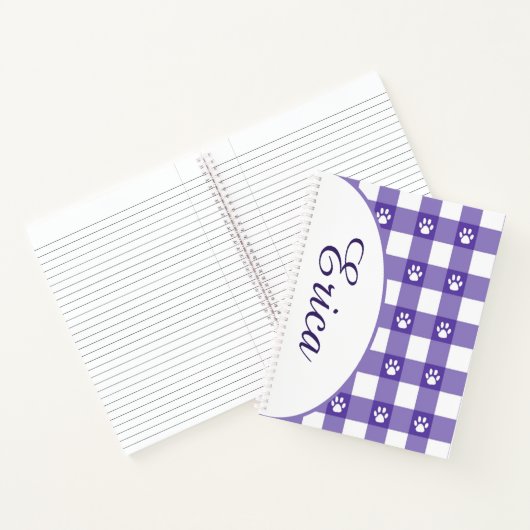 Persoonlijke ruit en poten notitieboek (Binnen)