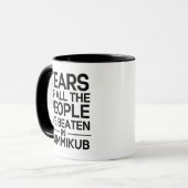 Persoonlijke Rummikub Trofee Koffie Mok (Voorkant links)