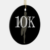 Persoonlijke Runner 10k, dwars-land Keepasje Keramisch Ornament (Rechts)