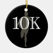 Persoonlijke Runner 10k, dwars-land Keepasje Keramisch Ornament (Voorkant)