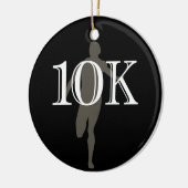 Persoonlijke Runner 10k, dwars-land Keepasje Keramisch Ornament (Links)