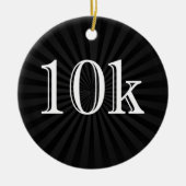 Persoonlijke Runner 10k, dwars-land Keepasje Keramisch Ornament (Voorkant)