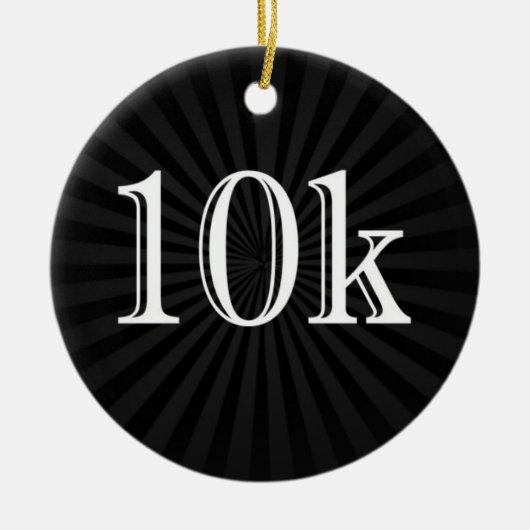 Persoonlijke Runner 10k, dwars-land Keepasje Keramisch Ornament (Voorkant)