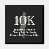 Persoonlijke Runner 10k, dwars-land Keepasje Magneet (Voorkant)