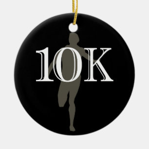 Persoonlijke Runner 10k, dwars-land Keepomwille Keramisch Ornament