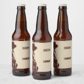 Persoonlijke Rurale Cowgirl Western Feest  Bier Etiket (Flessen)
