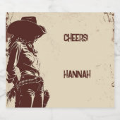 Persoonlijke Rurale Cowgirl Western Feest  Bier Etiket (Enkel label)