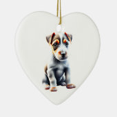 Persoonlijke Russell Terrier Puppy Keramisch Ornament (Rechts)