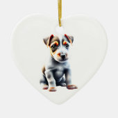 Persoonlijke Russell Terrier Puppy Keramisch Ornament (Voorkant)
