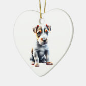 Persoonlijke Russell Terrier Puppy Keramisch Ornament (Links)