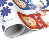 Persoonlijke Russische Matryoshka Dolls Cadeaupapier (Rol Hoek)