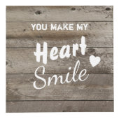 Persoonlijke Rustic-bruin-houtfotoliefde Kubus (Rechts)