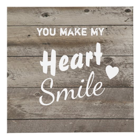 Persoonlijke Rustic-bruin-houtfotoliefde Kubus (Rechts)