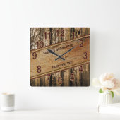 Persoonlijke Rustic Wedding Gift Ideeën voor paren Vierkante Klok (Huis)