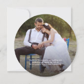 Persoonlijke Rustic Wedding Wood Grain Foto Kaart (Achterkant)
