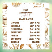 Persoonlijke Rustieke Bakkerij Raamsticker (Vel 3)