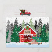 Persoonlijke Rustieke Boerderij Scene Kerstkaart (Voorkant / Achterkant)