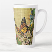 Persoonlijke Rustieke Botanische met Vlinder Latte Mok (Rechts)
